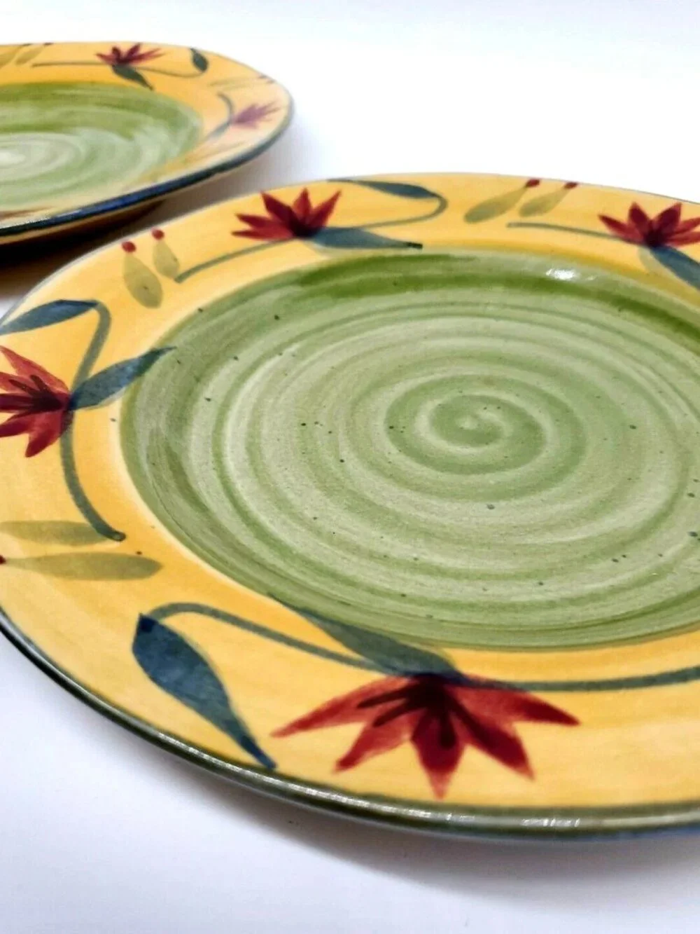 Pier 1 Hand Painted (Elizabeth) Salad Plates 8.25
